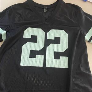 Number 22! Black and Mint Women's Jersey